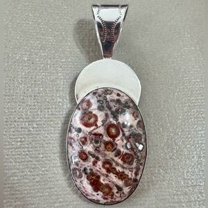 Jay King Mine Finds Sterling Silver Reversible Leopard Skin Jasper Pendant ~ DTR